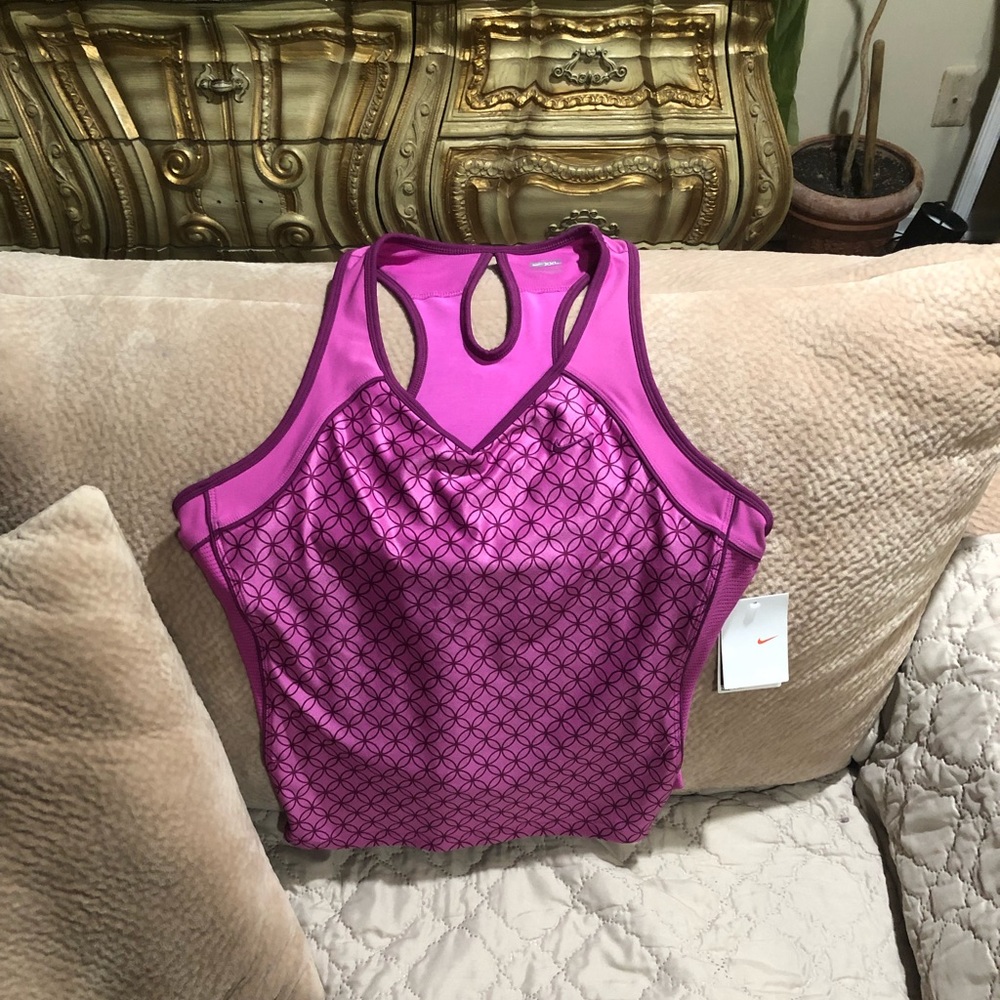 Nike New/w Tag Fuchsia/Burgundy XXL Top